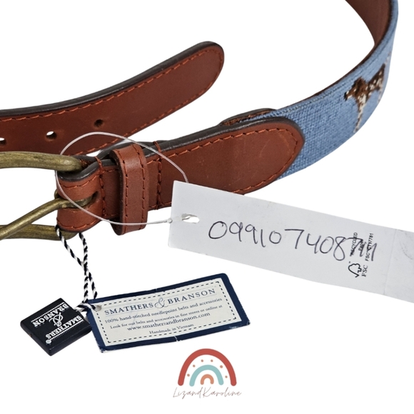 New! Smathers & Branson x J. Crew Dog Needlepoint Belt - Picture 12 of 14